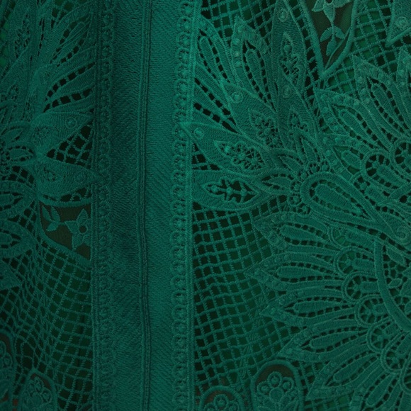 Farm Rio Green Toucans Guipure Midi Skirt - Picture 5 of 10